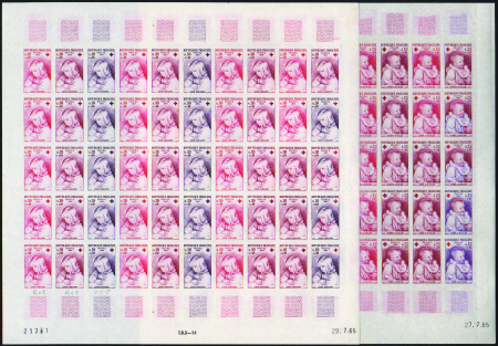 N°1466/1467 Croix-rouge 1965 Renoir 2 feuilles de 