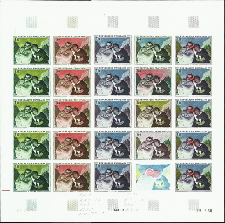 N°1494 Crispin et Scapin de Daumier feuille de 25 