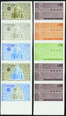 N°1676/1677 Europa 1971  2 valeurs en bandes de 5 