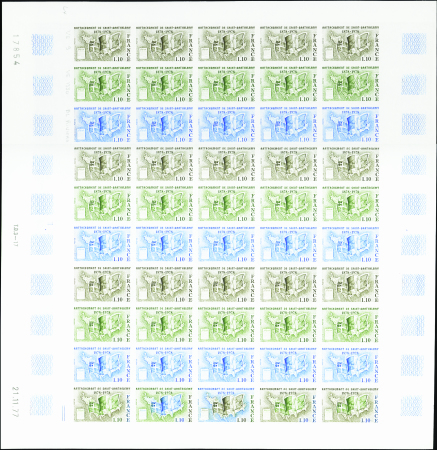 N°1985 Rattach de St Barthélémy à la France feuill