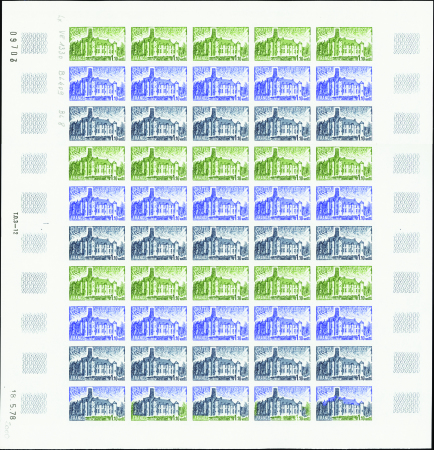 N°2000 Château d'Esquelbecq feuille de 50 timbres 