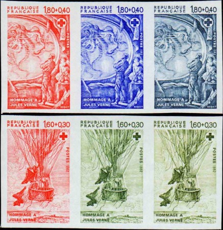 N°2247/2248 Croix-rouge 1982  2 bandes de 3 neuf *