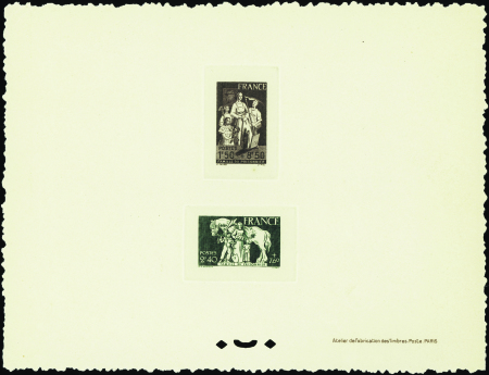 N°585/586 Famille du prisonnier épreuve de luxe co