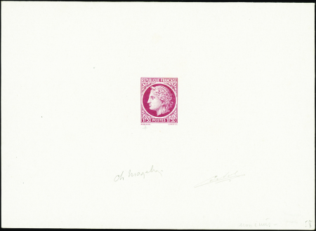 N°679 1f50 Cérès épreuve en brun signature en bas 