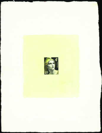 N°725 4f M de Gandon épreuve d'artiste signée Gand