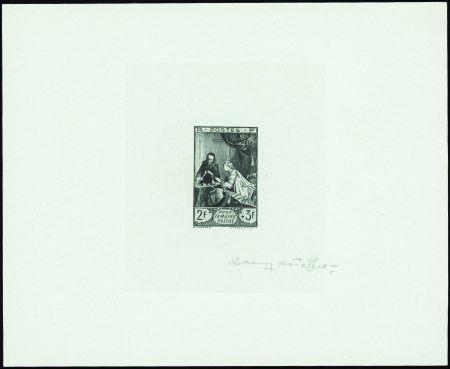 N°753 Pour le Musée Postal épreuve noir sur bleu s