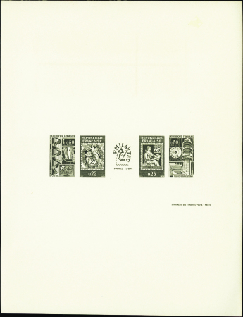 N°1414/1417 Philatec épr collective en noir grand 