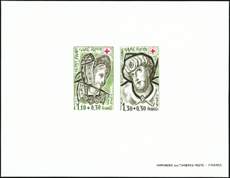 N°2070/2071 Croix-rouge 1979 épreuve de luxe colle
