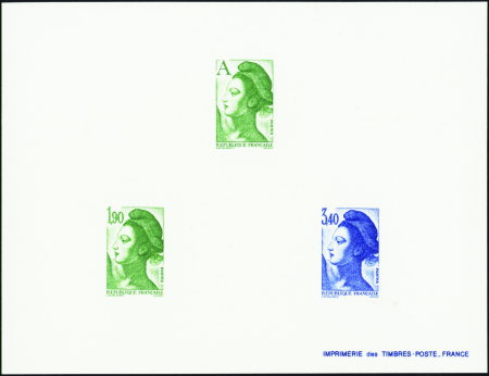 N°2423/2425 Liberté épreuve de luxe collective