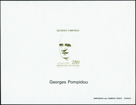 N°2875 Georges Pompidou bloc gommé neuf ** TB