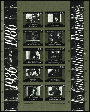 BLOCS-FEUILLETS N°9 cinémathèque française épreuve