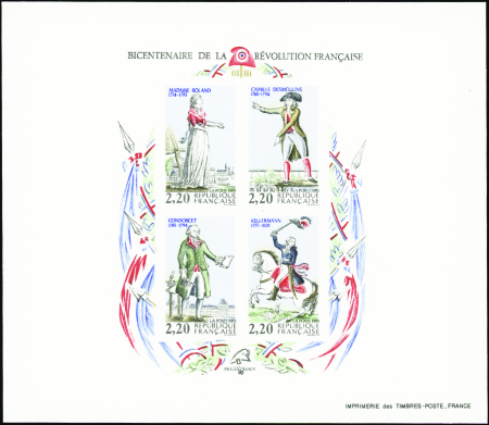 BLOCS-FEUILLETS N°10 personnage de la révolution é