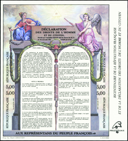 BLOCS-FEUILLETS N°11 Bicentenaire de la Révolution