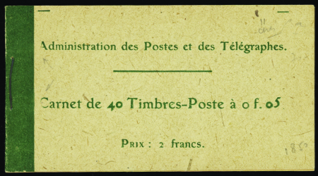 N°137-C5  5c Semeuse vert 40 timbres papier GC neu