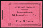 N°138-C8  10c Semeuse rouge 30 timbres type II neu