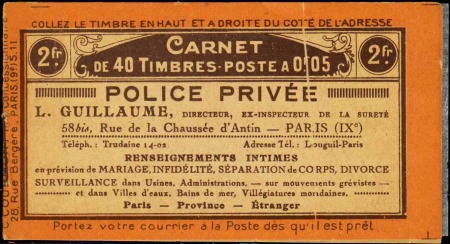 N°158-C2 5c Semeuse carnet 20t (pli accordéon sur