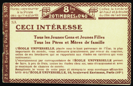 N°194-C4 40c Semeuse vermillon (s107 SA) neuf **