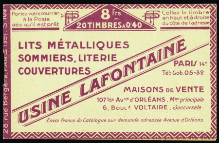 N°194-C4 40c Semeuse vermillon (s109) neuf ** TB