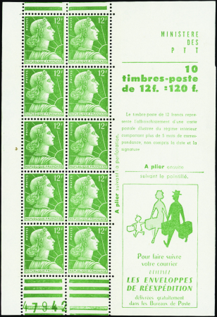 N°1010-C3  12f Marianne de Muller (voyageurs) neuf