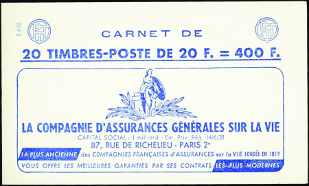 N°1011B-C18  20f Marianne de Muller (s6-58) neuf *