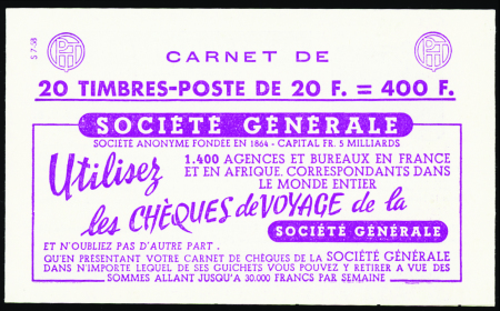 N°1011B-C22  20f Marianne de Muller (s7-58) neuf *
