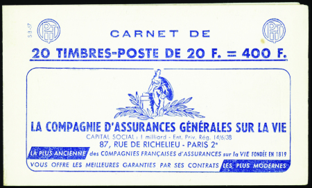 N°1011B-C38  20f Marianne de Mullertype II (s8-57)