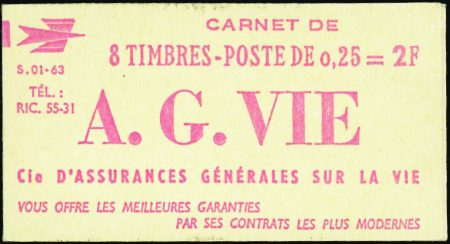 N°1263-C1 0,25 Marianne de Decaris (s01-63) neuf