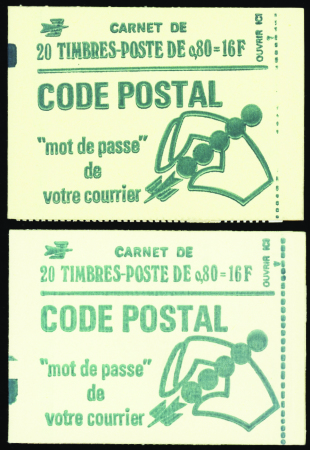 N°1893-C1/C1a  0,80 Marianne de Béquet 2 carnets n