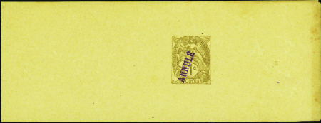 N°107 BJ1 1c Blanc gris surcharge"Annulé "en viole