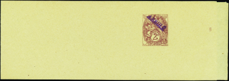 N°108 BJ5a  2c Blanc surcharge Annulé en violet