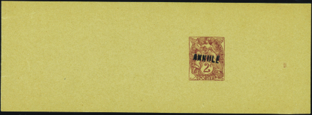 N°108 BJ5a 2c Blanc surcharge "Annulé" en noir