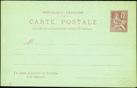 N°112 CPRP1  10c + 10c Mouchon