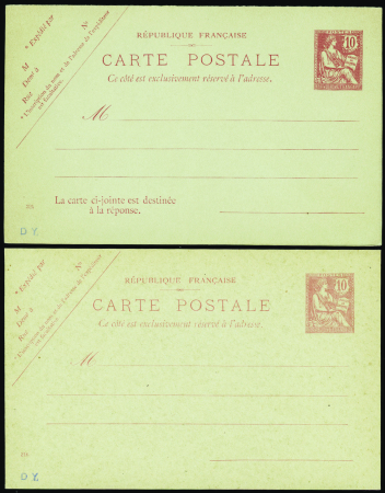 N°124 CP1 et CPRP1  10c Mouchon 2 cartes