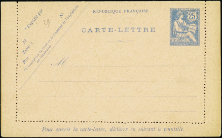 N°127 CL1  25c Mouchon bleu sur rose