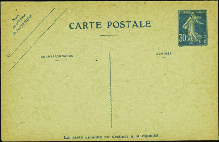N°192 CPRP1 30c Semeuse bleu (sans date)