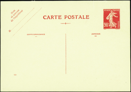 N°237 CP1 90c Semeuse rouge (s021)