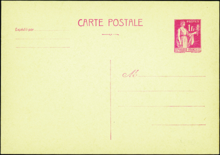 N°363 CP1 1f Paix rose sur crème