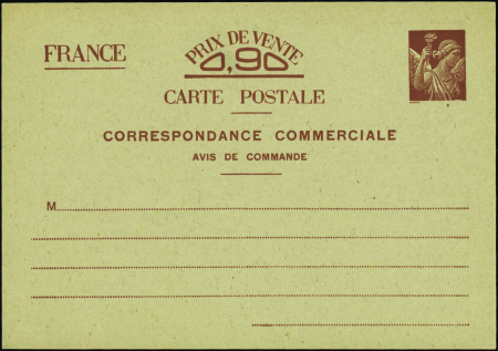 N°654 Iris SANS VALEUR CP3 brun foncé sur gris