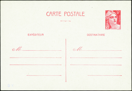 N°721 CP1 6f Marianne de Gandon