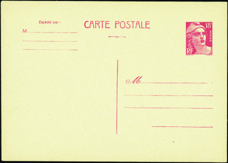 N°887 CP1 18f Marianne de Gandon