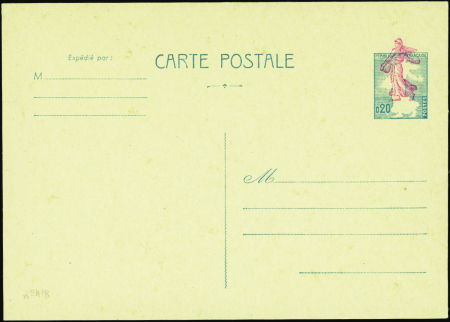 N°1233 CP1 Semeuse très déplacée