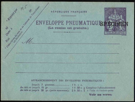 N°2775 EPP 1f Chaplain violet surcharge spécimen