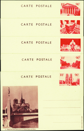 SPECIAUX N°1 série de 5 cartes sans "République fr