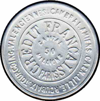 N°140 25c Semeuse bleu sur blanc Crédit français