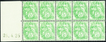 N°111 5c Blanc type IIB bloc de 10   25-4-25 à gau