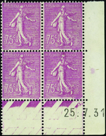 N°202 75c Semeuse lignée 25-7-31 neuf ** TB