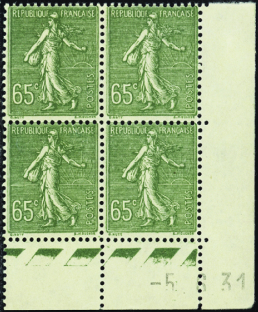 N°234 65c Semeuse lignée 5-6-31 neuf ** TB