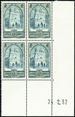 N°259 3f Cathédrale de Reims 24-2-32 neuf ** TB