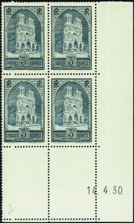 N°259 3f Cathédrale de Reims 14-4-30 neuf ** TB