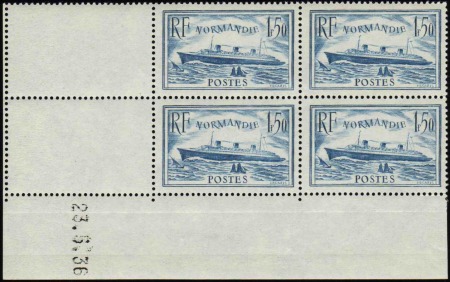 N°300 1f50 Normandie bleu clair 23-5-36 neuf ** TB